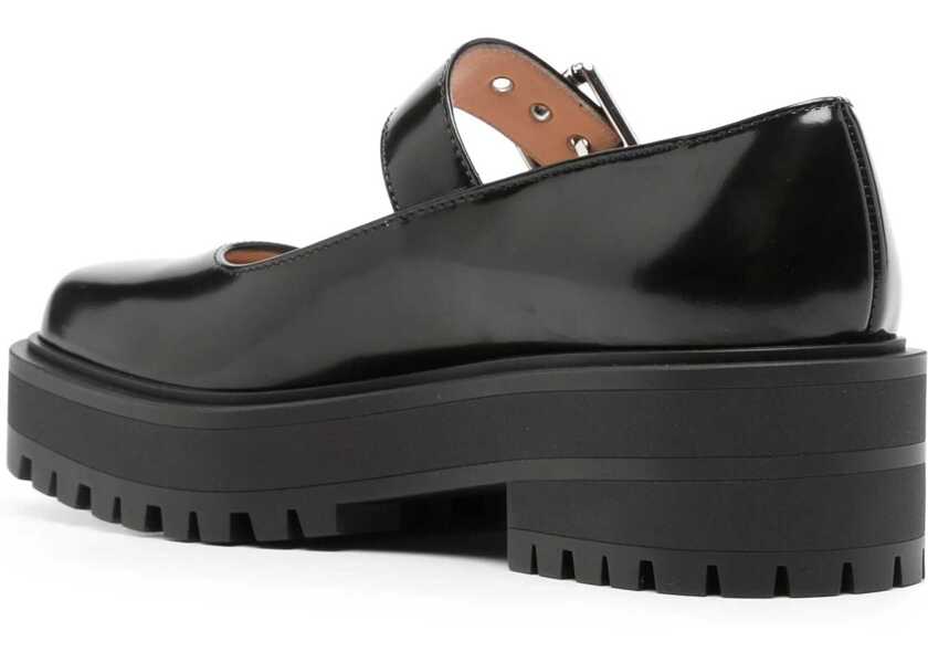 Balerini Gianvito Rossi Leather Sandal BLACK Femei (BM 16480683) 3