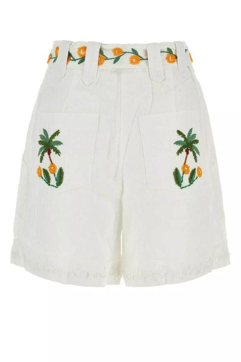 Pantaloni casual FARM RIO Farm Rio Shorts WHITE Femei (BM 16482579) 2
