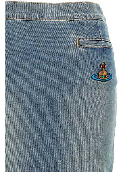 Fuste casual Vivienne Westwood Denim Midi Skirt DENIM Femei (BM 16487643) 3