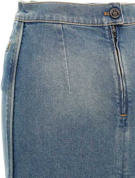 Fuste casual Vivienne Westwood Denim Midi Skirt DENIM Femei (BM 16487643) 4