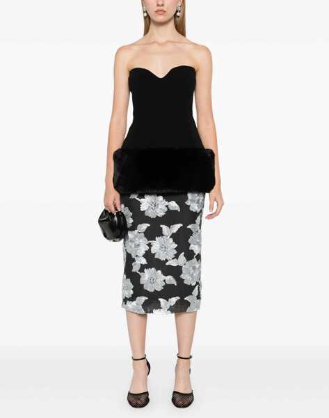 Fuste casual ROTATE Birger Christensen Floral Pencil Skirt BLACK Femei (BM 16487721) 2