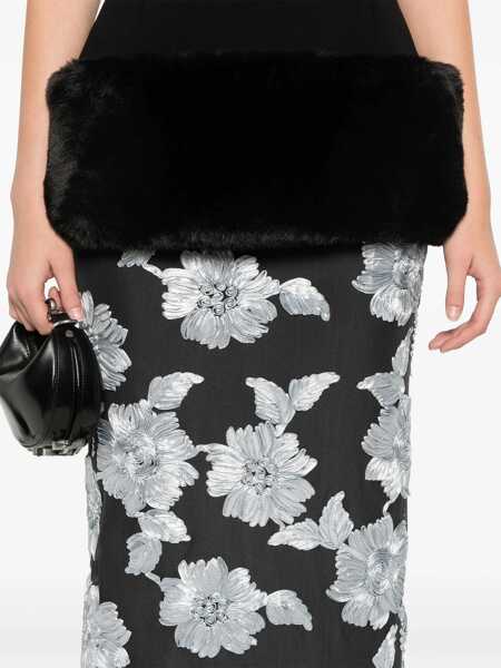 Fuste casual ROTATE Birger Christensen Floral Pencil Skirt BLACK Femei (BM 16487721) 5
