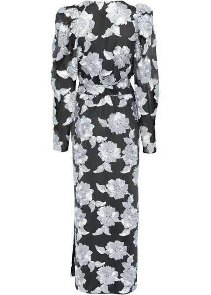 Rochii casual ROTATE Birger Christensen Long Floral Dress BLACK Femei (BM 16487724) 2