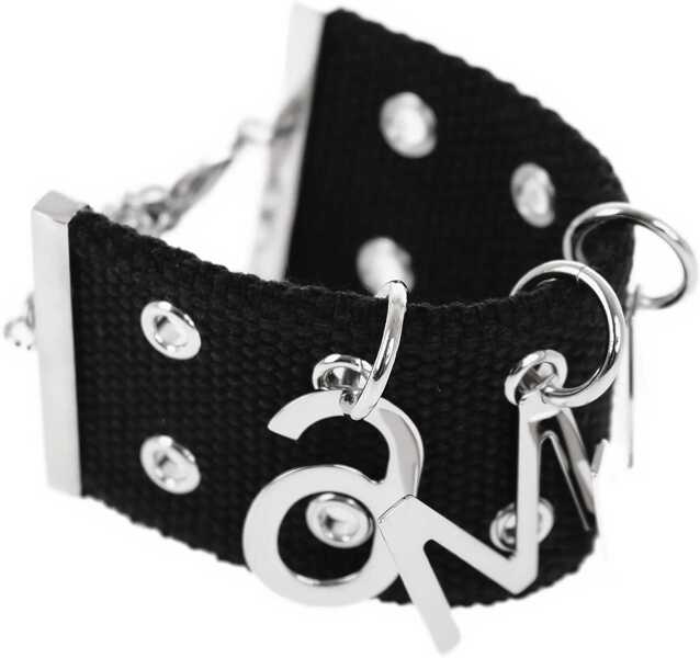 Bratari Maison Margiela Mm6 Fabric Charm With Logo Charm Black Femei (BM 16488207) 3