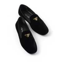 Mocasini Prada Dama - Mocasini Prada Prada Triangle-Logo Velvet Loafers Black Femei (BM 16489110) - B-mall.ro
