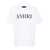 AMIRI White Crewneck  T-Shirt With Logo Lettering Print In Cotton Man WHITE