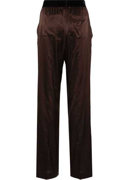 Pantaloni casual Tom Ford Satin Pants BROWN Femei (BM 16492623) 2