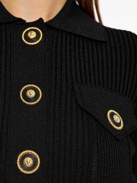 Cardigane Balmain Knitted Cardigan BLACK Femei (BM 16492800) 5
