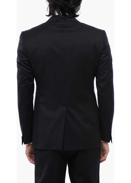 Sacouri CORNELIANI 1-Button Jacket Single Vent Peak Lapel Blue Barbati (BM 16493103) 2