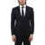 CORNELIANI 1-Button Jacket Single Vent Peak Lapel Blue