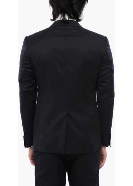 Sacouri CORNELIANI Center Vent Peak Lapel 1-Button Blazer Blue Barbati (BM 16493106) 2