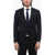 CORNELIANI Center Vent Peak Lapel 1-Button Blazer Blue