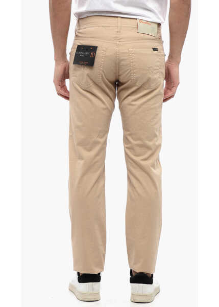 Pantaloni casual CORNELIANI Id 5-Pocket Stretch Cotton Trousers With Belt Loops Beige Barbati (BM 16493124) 2