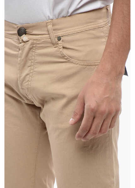 Pantaloni casual CORNELIANI Id 5-Pocket Stretch Cotton Trousers With Belt Loops Beige Barbati (BM 16493124) 3