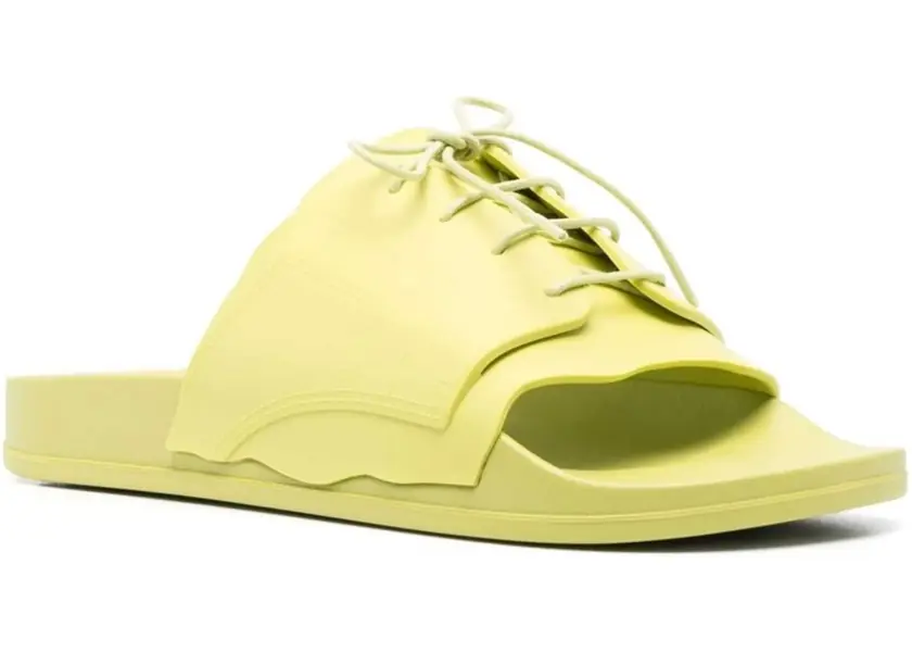 Sandale fara toc Maison Margiela Rubber Slides With Lace-Up Detail Green Femei (BM 16493154) 2