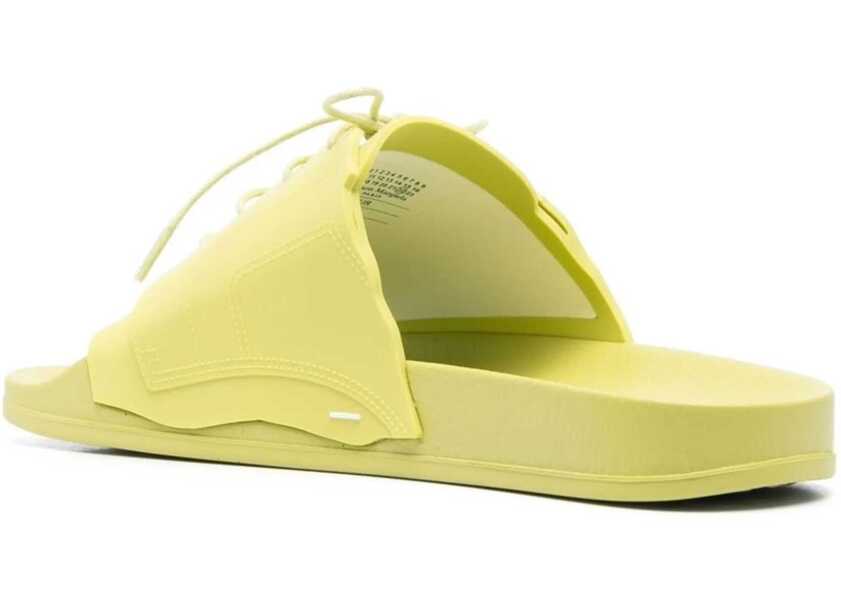 Sandale fara toc Maison Margiela Rubber Slides With Lace-Up Detail Green Femei (BM 16493154) 3