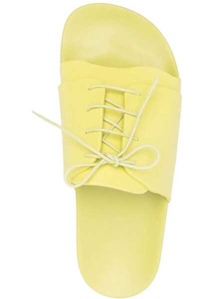 Sandale fara toc Maison Margiela Rubber Slides With Lace-Up Detail Green Femei (BM 16493154) 4