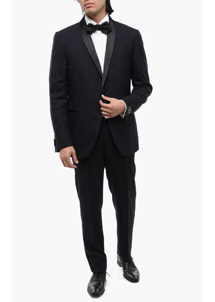 Sacouri elegante CORNELIANI Cc Collection Wool Shawl Lapel 2-Button Academy Cerimo Blaze Blue Barbati (BM 16493193) 4