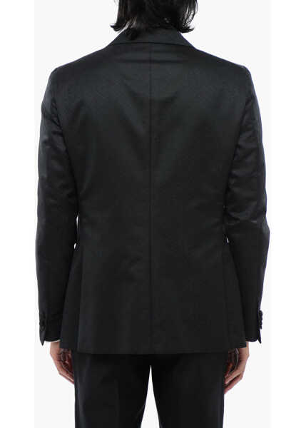 Sacouri elegante CORNELIANI Cc Collection Side Vents Peak Lapel Cerim.reward 2-Button Bl Black Barbati (BM 16493301) 2