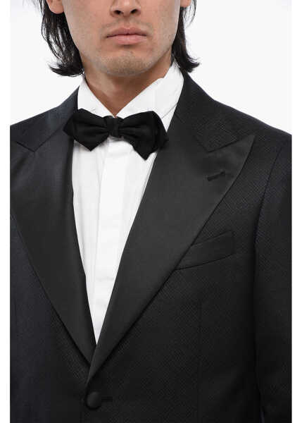 Sacouri elegante CORNELIANI Cc Collection Side Vents Peak Lapel Cerim.reward 2-Button Bl Black Barbati (BM 16493301) 3