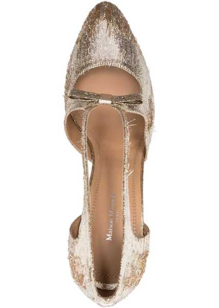 Pantofi stiletto Maison Margiela Vintage Effect Lurex Pumps With Cut-Out Gold Femei (BM 16493319) 4