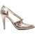 Maison Margiela Vintage Effect Lurex Pumps With Cut-Out Gold