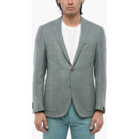 Sacouri Jacquard Wool Blend Cerim Academy Unlined Blazer Barbati