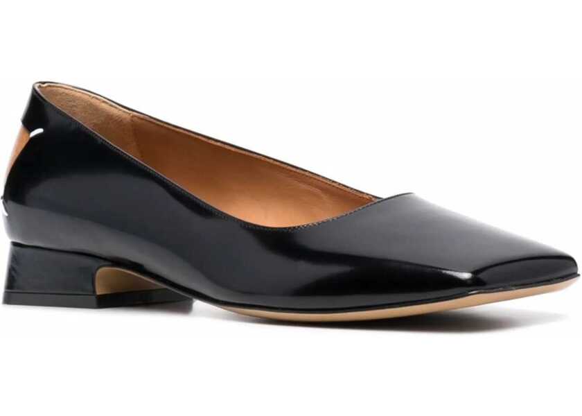 Balerini casual Maison Margiela Brushed Leather Ballerinas With Cut-Out Details Black Femei (BM 16493430) 2