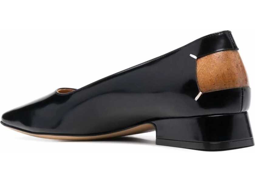 Balerini casual Maison Margiela Brushed Leather Ballerinas With Cut-Out Details Black Femei (BM 16493430) 3