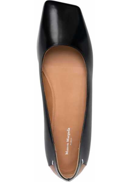 Balerini casual Maison Margiela Brushed Leather Ballerinas With Cut-Out Details Black Femei (BM 16493430) 4