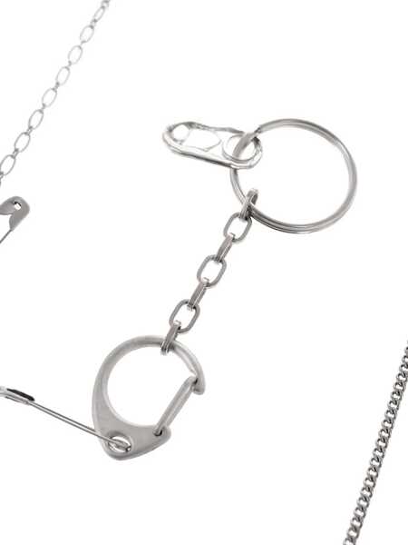Coliere Maison Margiela Mm6 Pins With Safety Pins And Chains Desing Silver Femei (BM 16493442) 3