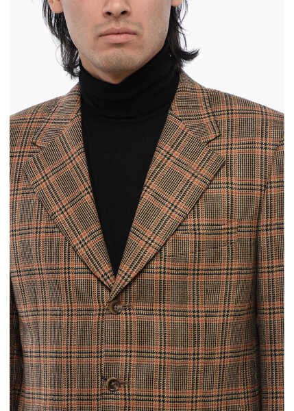 Sacouri CORNELIANI Cc Collection Virgin Wool Blazer With District Check Motif Brown Barbati (BM 16493472) 3