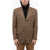 CORNELIANI Cc Collection Virgin Wool Blazer With District Check Motif Brown