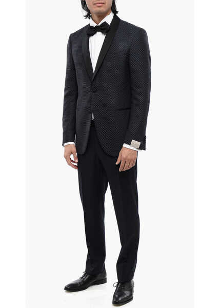 Sacouri CORNELIANI Wool Shawl Lapel 2-Button Academy Cerimo Blazer Midnight Blue Barbati (BM 16493475) 4