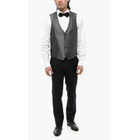 Veste pentru Barbati - Veste costum CORNELIANI Embroidered Silk Academy Cerimo Waistcoat With 4-Buttons Black Barbati (BM 16493478) - B-mall.ro