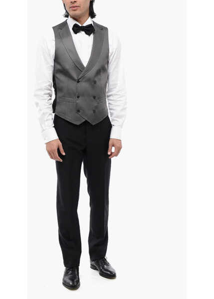 Veste costum CORNELIANI Cc Collection Virgin Wool Reward Cerimonia Double Breasted W Brown Barbati (BM 16493481) 4