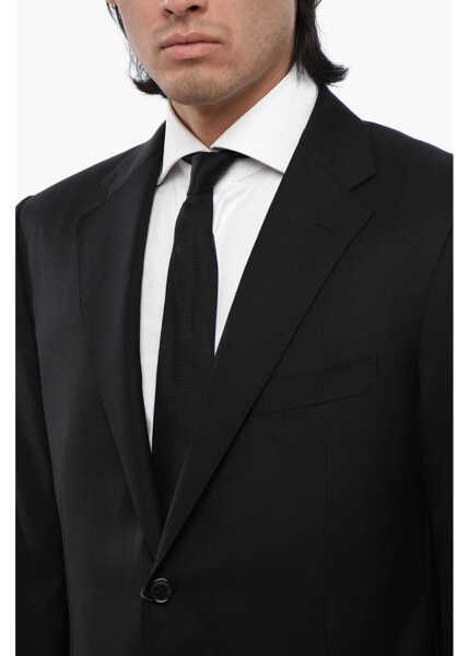 Sacouri CORNELIANI Virgin Wool Mantua Blazer With Flap Pockets Black Barbati (BM 16493586) 3