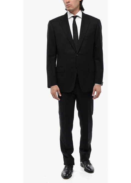Sacouri CORNELIANI Virgin Wool Mantua Blazer With Flap Pockets Black Barbati (BM 16493586) 4