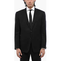 Sacouri Virgin Wool Mantua Blazer With Flap Pockets Barbati