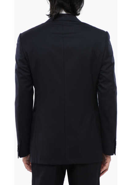 Sacouri CORNELIANI Notch Lapel Academy Virgin Wool Blazer Blue Barbati (BM 16493589) 2