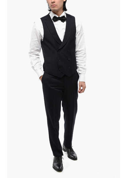 Veste costum CORNELIANI Cc Collection Virgin Wool Reward Cerimonia Double Breasted W Midnight Blue Barbati (BM 16493598) 4