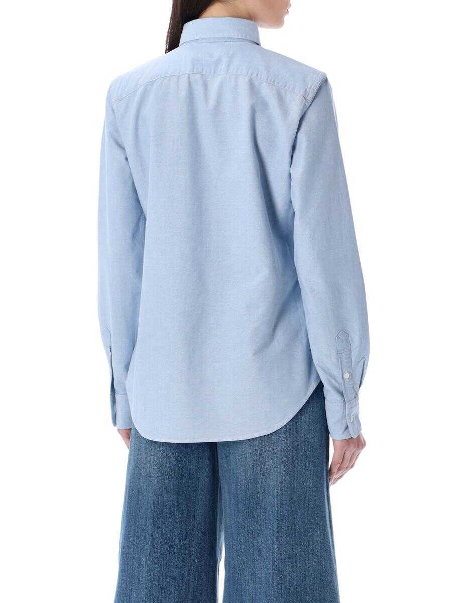 Tricouri Polo Ralph Lauren Polo Ralph Lauren Oxford Cotton Shirt BLUE Femei (BM 16494699) 2