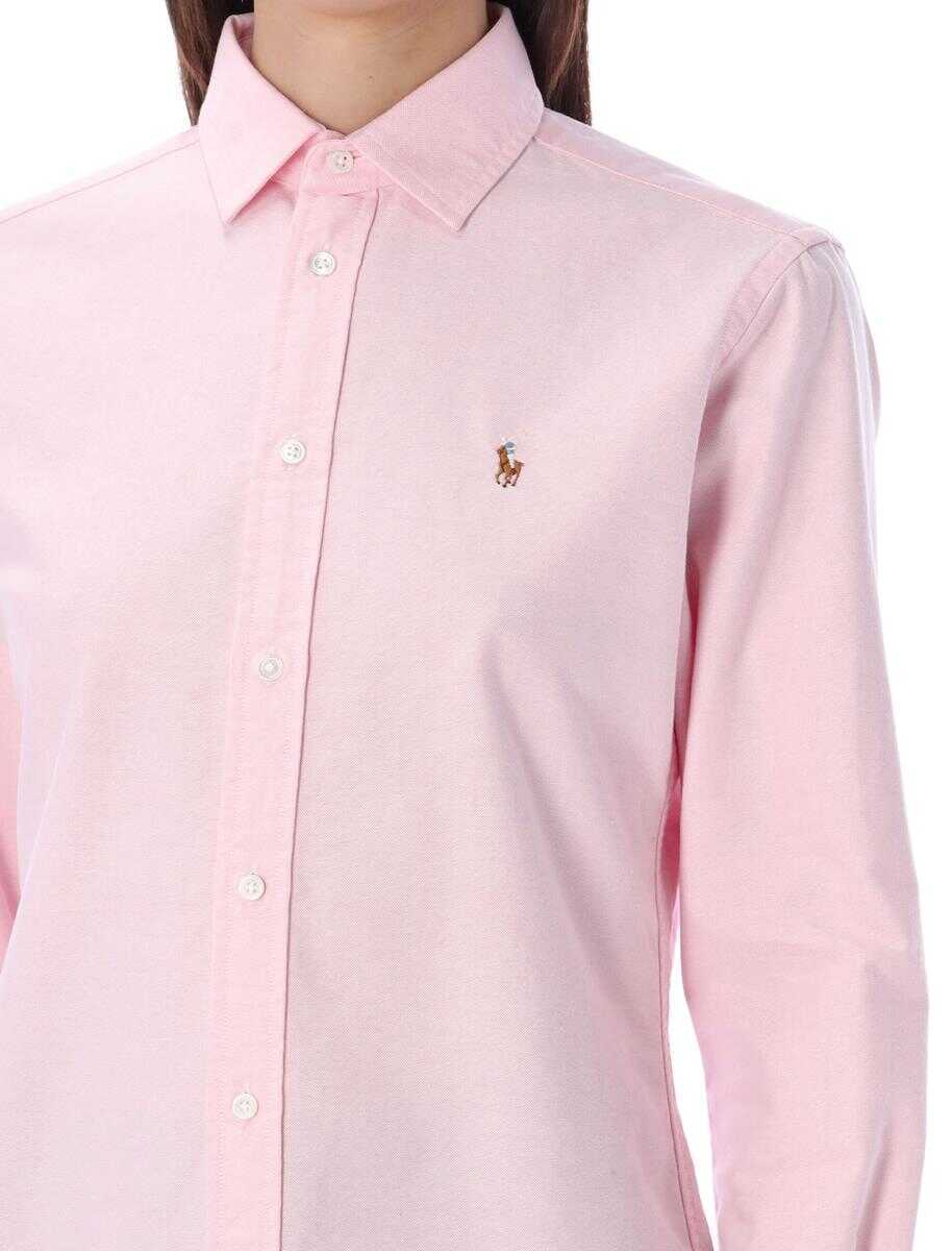 Tricouri Polo Ralph Lauren Polo Ralph Lauren Oxford Cotton Shirt PINK Femei (BM 16494702) 3