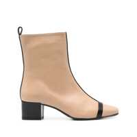 Bocanci Carel Paris Beige/Black Calf Boots Shoes Femei