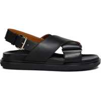 Sandale fara toc Leather Fussbett Sand Femei