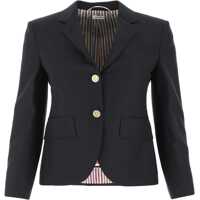 Sacouri office Single-Breasted Cropped Jacket In 120'S Wool Femei