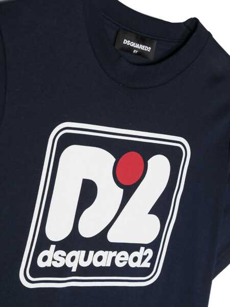 Tricouri DSQUARED2 Slouch Fit T-Shirt BLUE Baieti (BM 16499730) 3