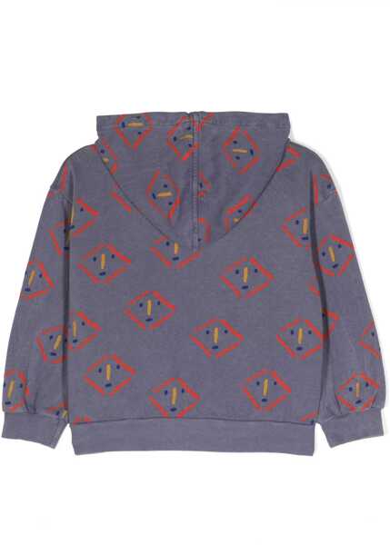 Bluze de trening Bobo Choses Masks All Over Zipped Hoodie BLUE Fete (BM 16499955) 2