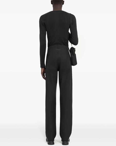 Pantaloni casual MM6 Maison Margiela Straight Leg Pants BLACK Barbati (BM 16500009) 4