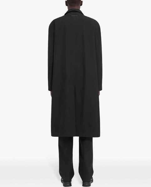 Paltoane MM6 Maison Margiela Trench Coat With Logo BLACK Barbati (BM 16500036) 4